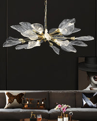 WOMO  Crystal Leaf Petal Chandelier-WM3013