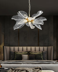 WOMO  Crystal Leaf Petal Chandelier-WM3013