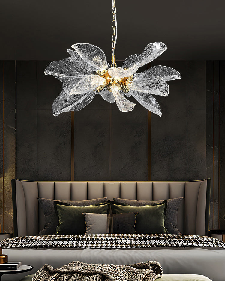 WOMO  Crystal Leaf Petal Chandelier-WM3013