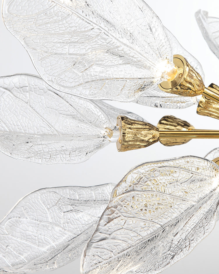 WOMO  Crystal Leaf Petal Chandelier-WM3013
