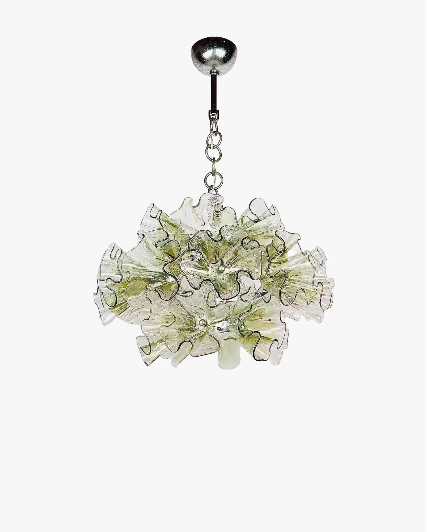 WOMO Green Glass Flower Chandelier-WM3017