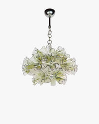 WOMO Green Glass Flower Chandelier-WM3017