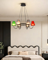 WOMO Colorful Glass Shaded Chandelier-WM3019