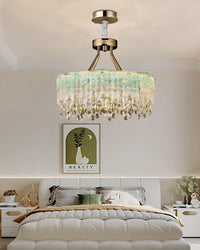 WOMO Glass Fringe Crystal Chandelier-WM3021