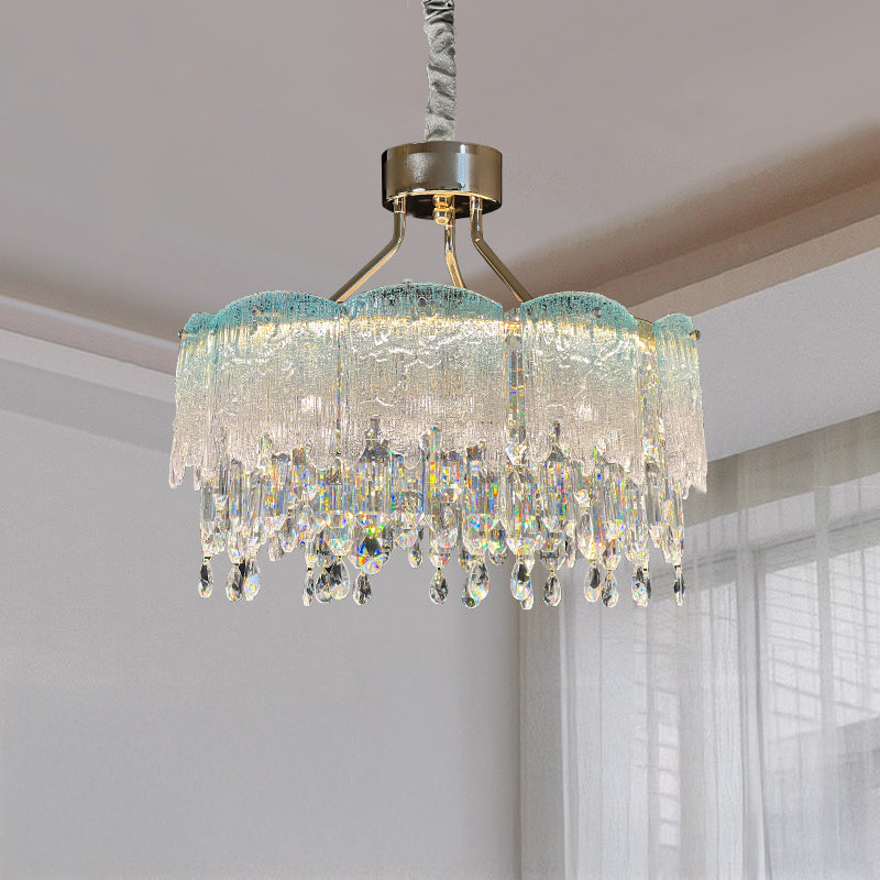 WOMO Glass Fringe Crystal Chandelier-WM3021