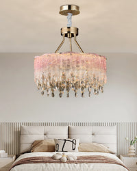 WOMO Glass Fringe Crystal Chandelier-WM3021