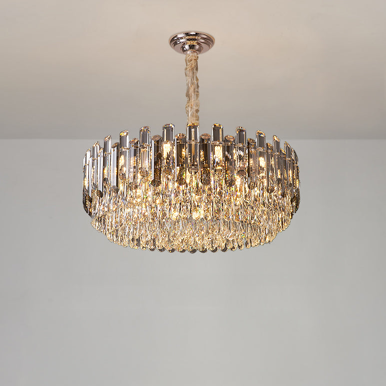 WOMO Smoked Crystal Tiered Chandelier-WM3024
