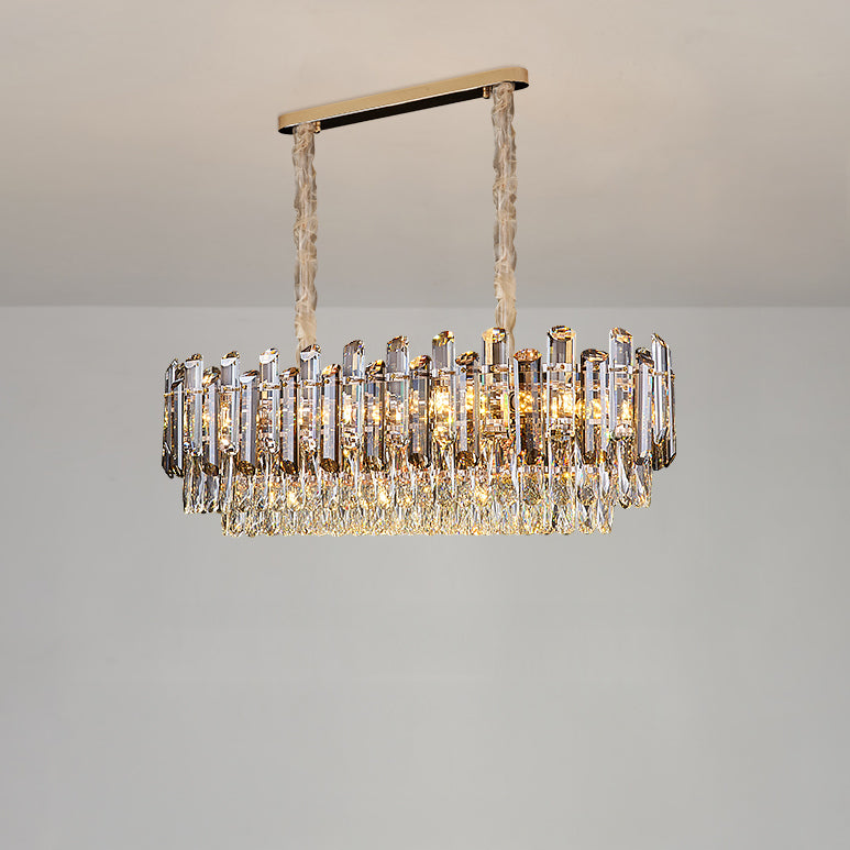 WOMO Smoked Crystal Tiered Chandelier-WM3024