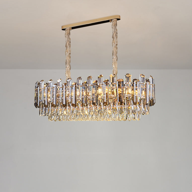 WOMO Smoked Crystal Tiered Chandelier-WM3024