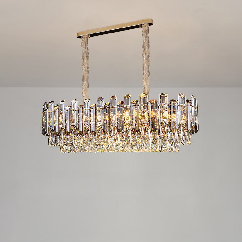 WOMO Smoked Crystal Tiered Chandelier-WM3024