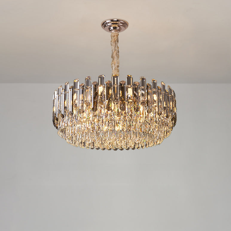 WOMO Smoked Crystal Tiered Chandelier-WM3024