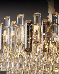 WOMO Smoked Crystal Tiered Chandelier-WM3024