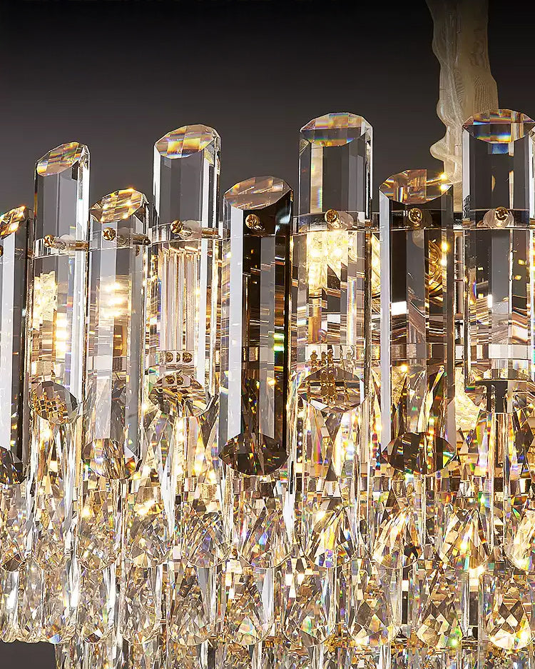 WOMO Smoked Crystal Tiered Chandelier-WM3024