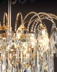 WOMO Small Crystal Tiered Chandelier-WM3026