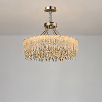 WOMO Gold Fringe Crystal Chandelier-WM3028