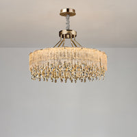 WOMO Gold Fringe Crystal Chandelier-WM3028