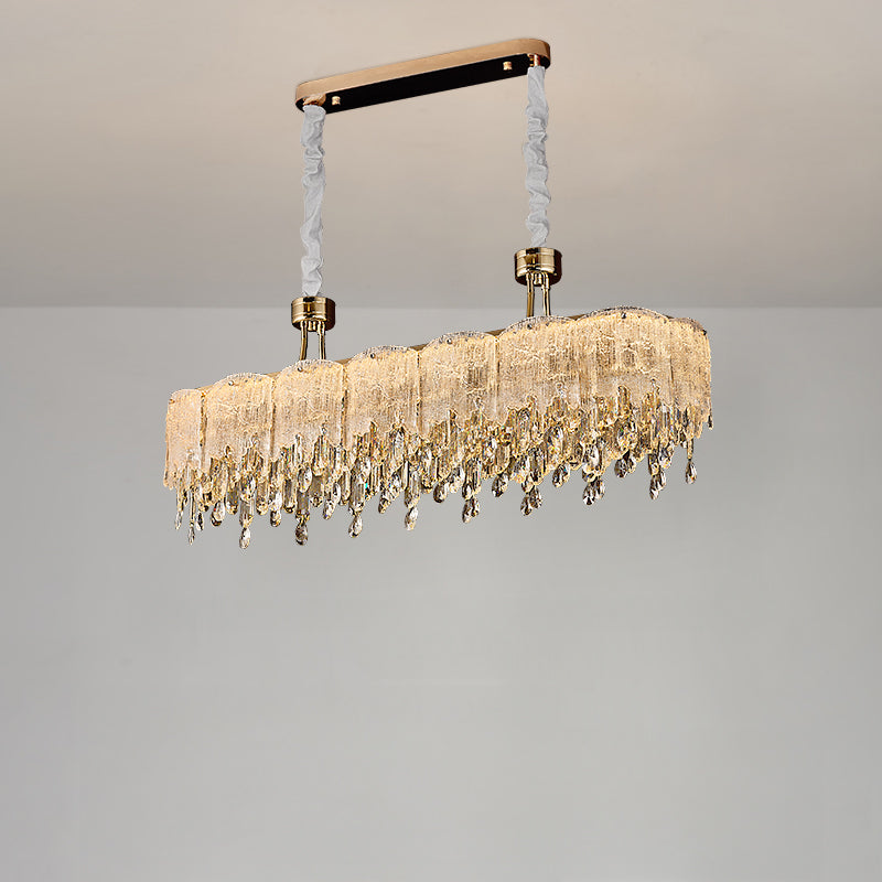 WOMO Gold Fringe Crystal Chandelier-WM3028