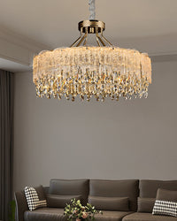 WOMO Gold Fringe Crystal Chandelier-WM3028