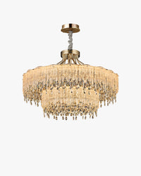 WOMO Gold Fringe Crystal Chandelier-WM3028