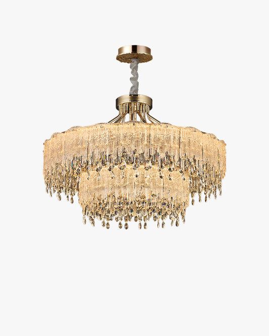 WOMO Gold Fringe Crystal Chandelier-WM3028