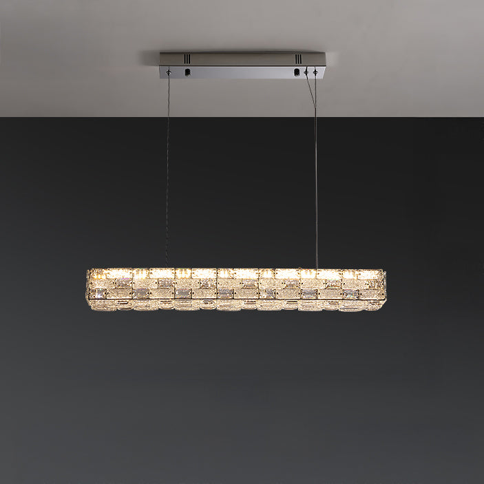 WOMO Linear Rectangular Crystal Chandelier-WM3029