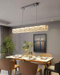 WOMO Linear Rectangular Crystal Chandelier-WM3029