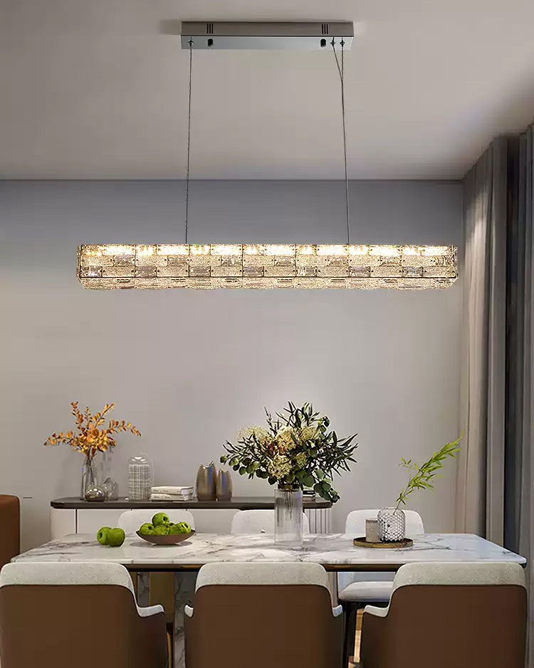 WOMO Linear Rectangular Crystal Chandelier-WM3029