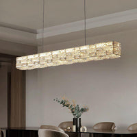 WOMO Linear Rectangular Crystal Chandelier-WM3029