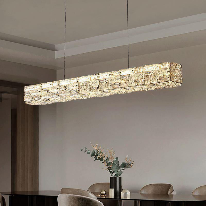 WOMO Linear Rectangular Crystal Chandelier-WM3029