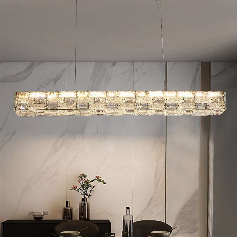 WOMO Linear Rectangular Crystal Chandelier-WM3029