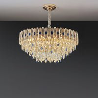 WOMO Tiered Round/Oval Crystal Chandelier-WM3030