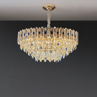 WOMO Tiered Round/Oval Crystal Chandelier-WM3030
