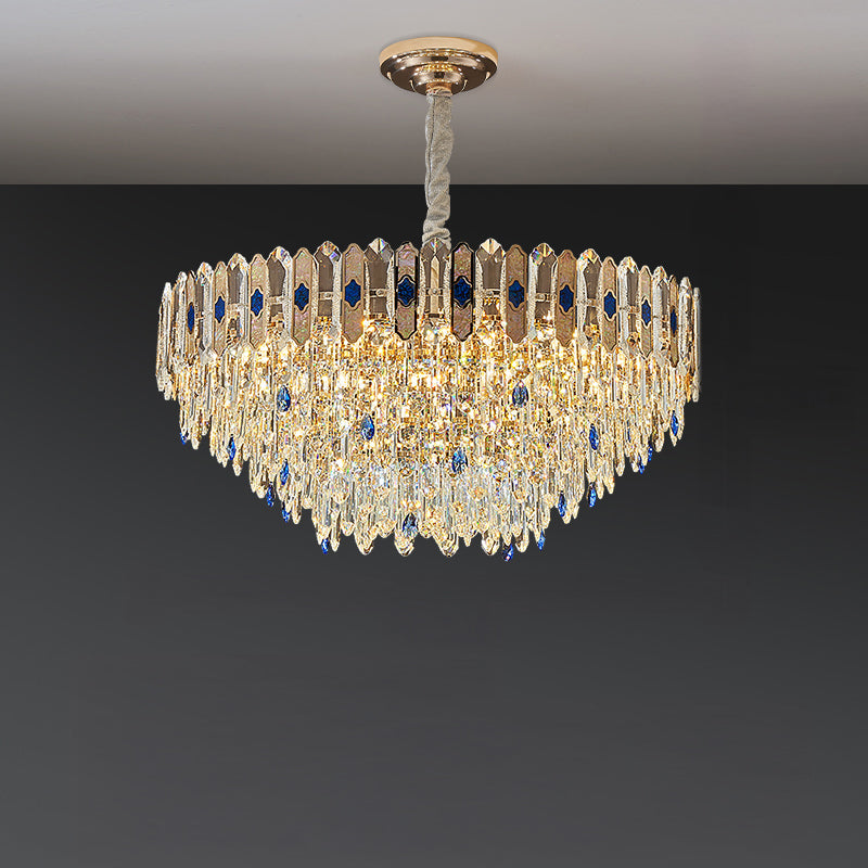 WOMO Tiered Round/Oval Crystal Chandelier-WM3030