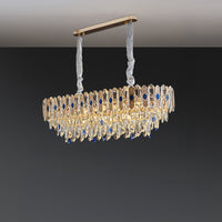 WOMO Tiered Round/Oval Crystal Chandelier-WM3030