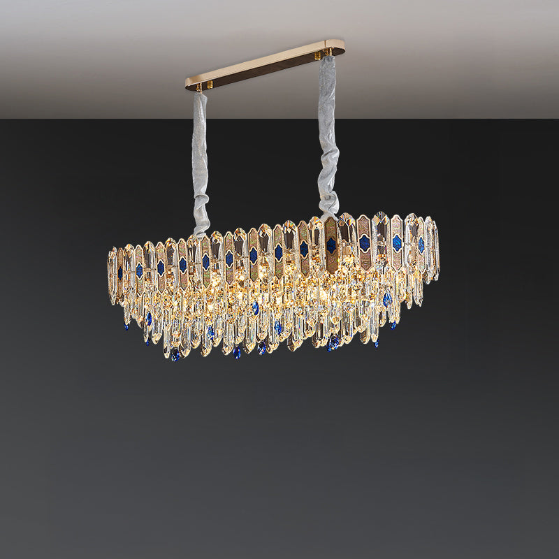 WOMO Tiered Round/Oval Crystal Chandelier-WM3030