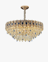 WOMO Tiered Round/Oval Crystal Chandelier-WM3030