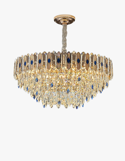 WOMO Tiered Round/Oval Crystal Chandelier-WM3030