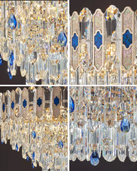 WOMO Tiered Round/Oval Crystal Chandelier-WM3030