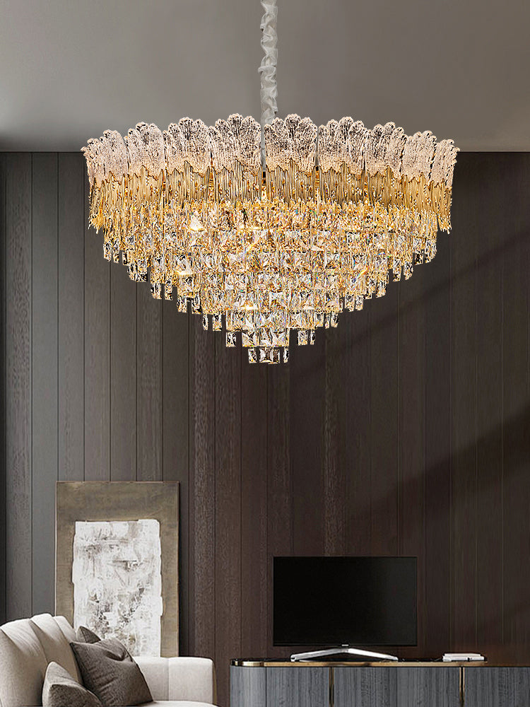 WOMO Luxury Round/Oval Crystal Chandelier-WM3031