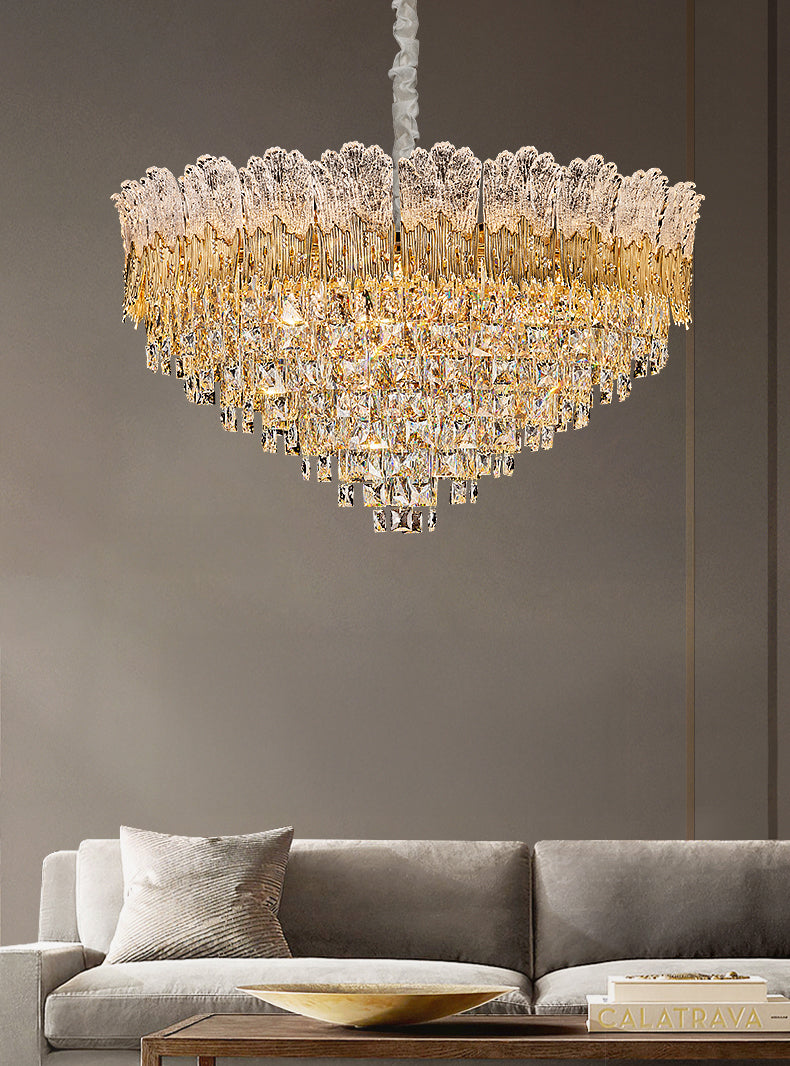 WOMO Luxury Round/Oval Crystal Chandelier-WM3031