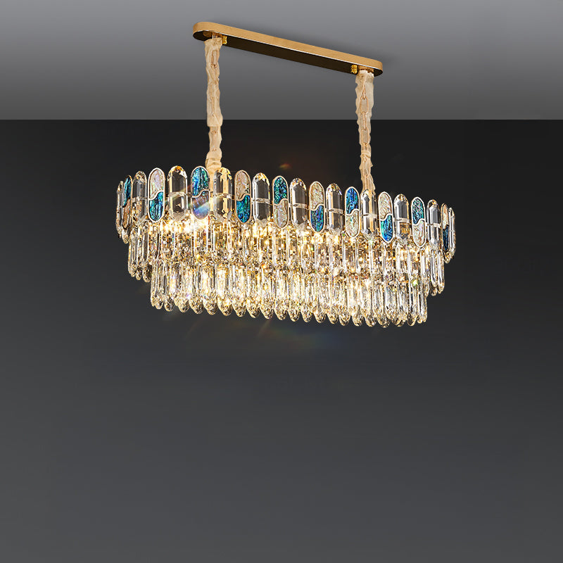 WOMO Round/Oval Shell Crystal Chandelier-WM3032