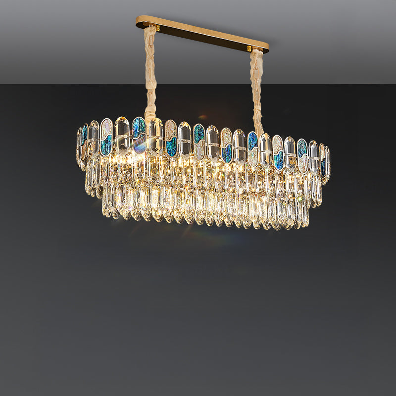 WOMO Round/Oval Shell Crystal Chandelier-WM3032