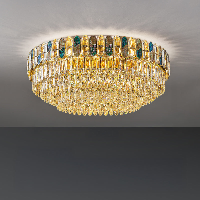 WOMO Round/Oval Shell Crystal Chandelier-WM3032