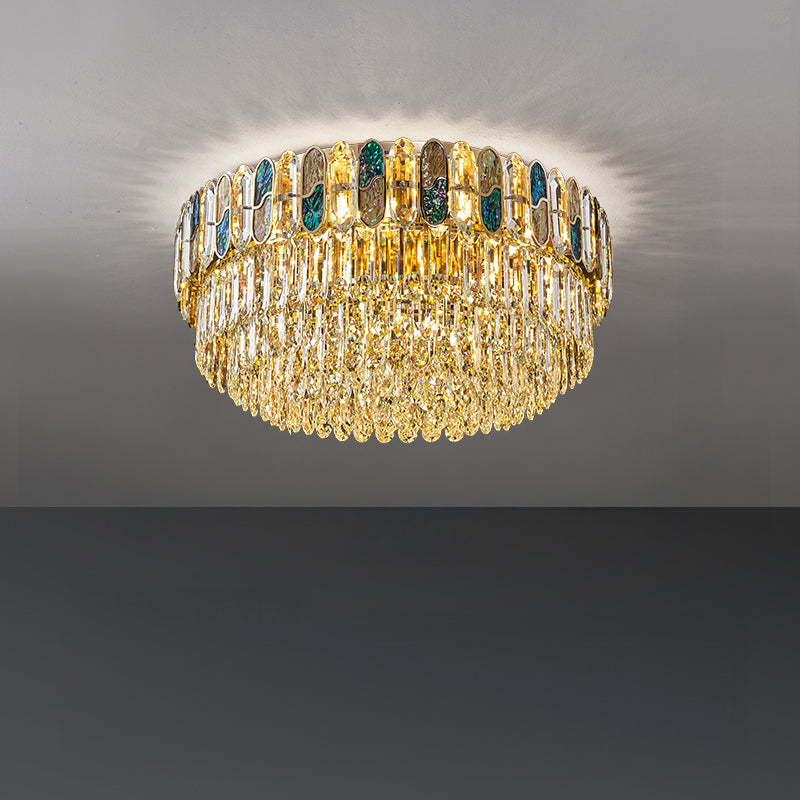 WOMO Round/Oval Shell Crystal Chandelier-WM3032