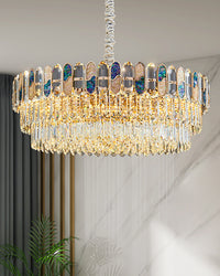 WOMO Round/Oval Shell Crystal Chandelier-WM3032