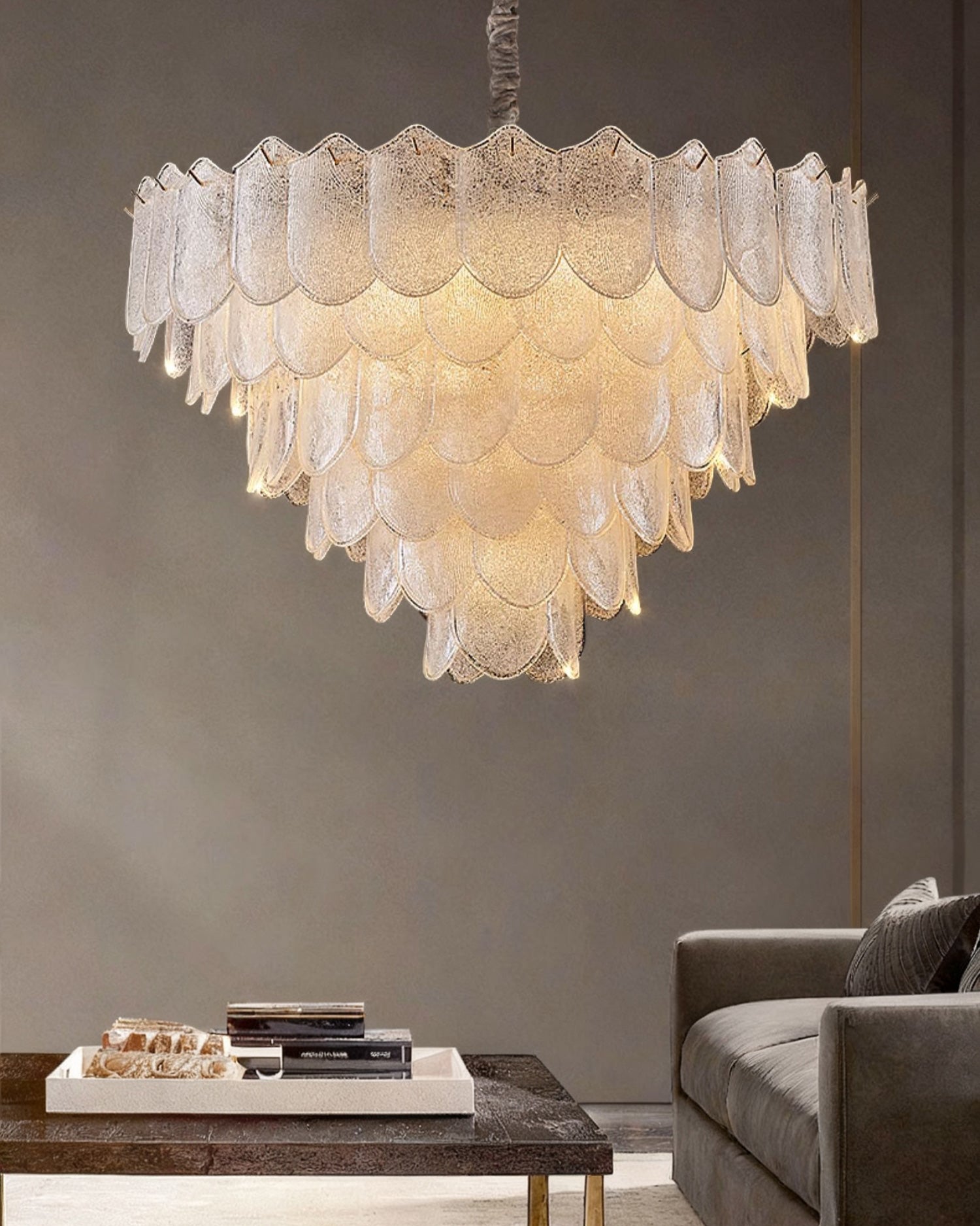 WOMO Tiered Glass Chandelier-WM3033
