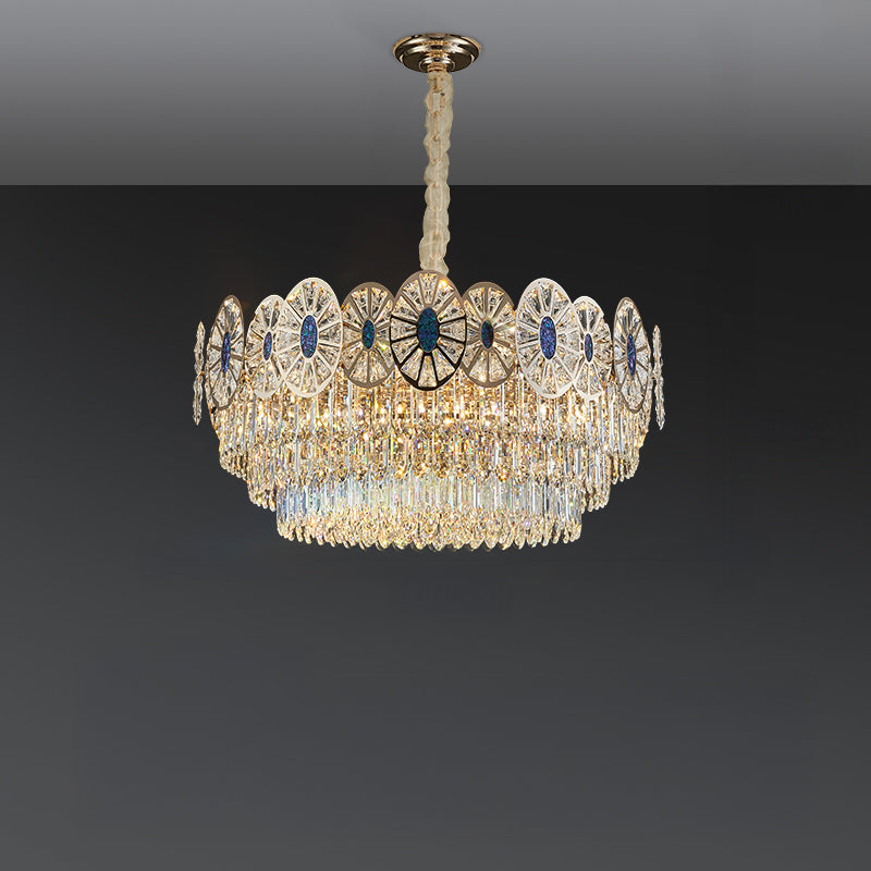 WOMO Tiered Shell Crystal Chandelier-WM3034