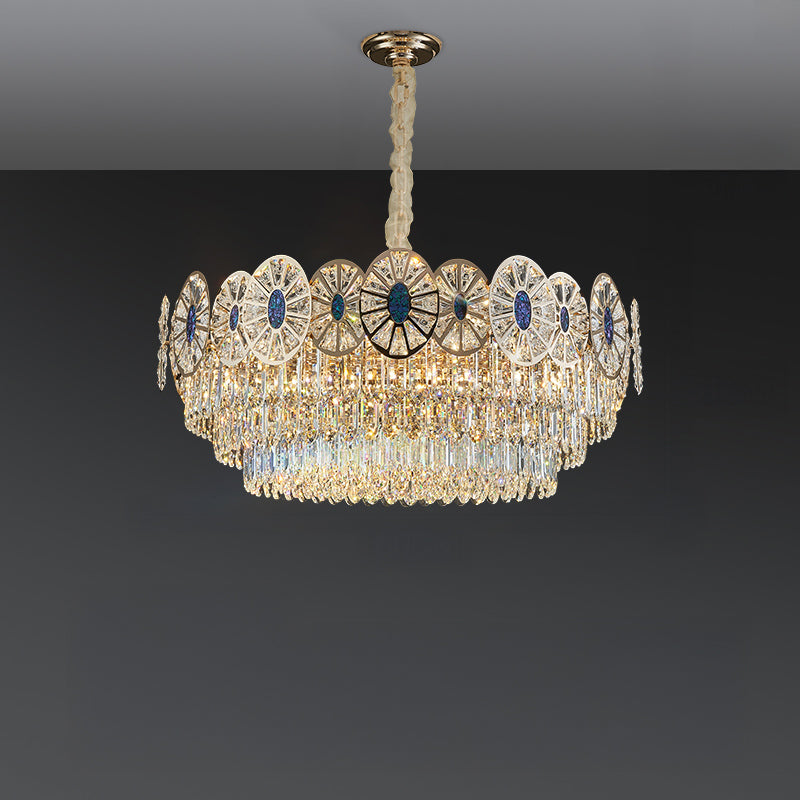 WOMO Tiered Shell Crystal Chandelier-WM3034