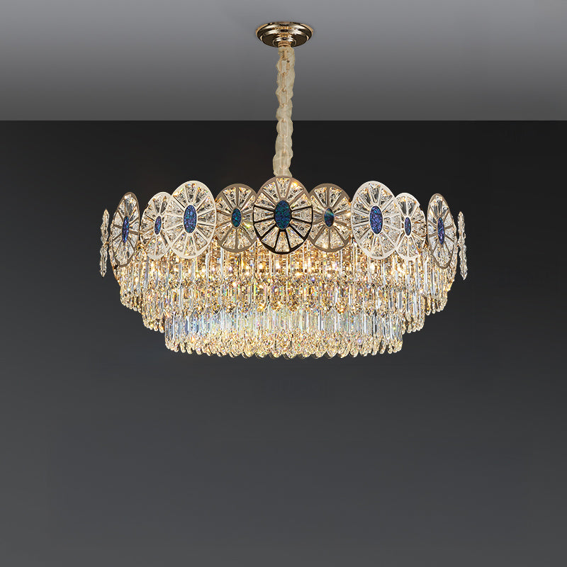 WOMO Tiered Shell Crystal Chandelier-WM3034