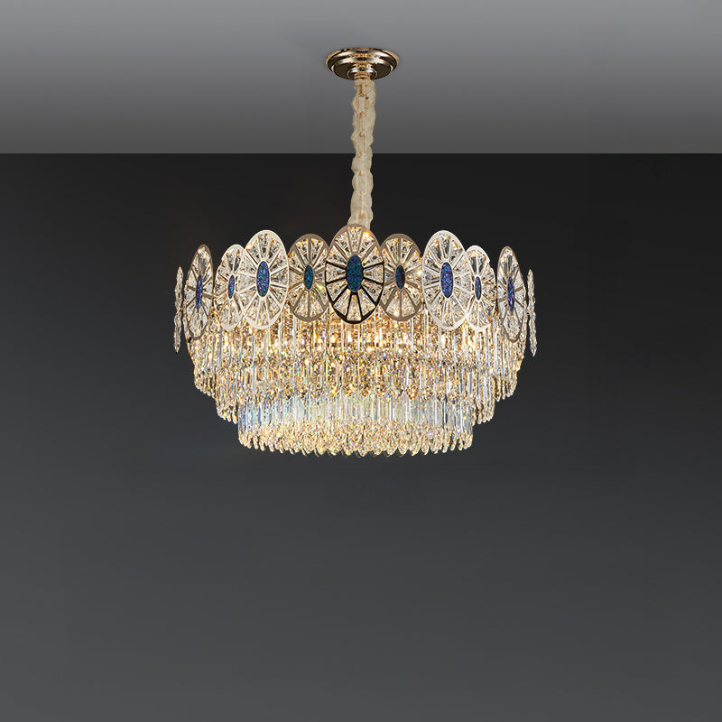 WOMO Tiered Shell Crystal Chandelier-WM3034